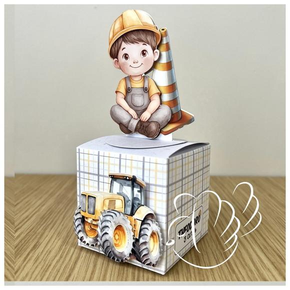 Personalizados - Caixinhas -construção Aquarela- 10 Itens