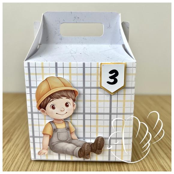 Personalizados - Caixinhas -construção Aquarela- 10 Itens