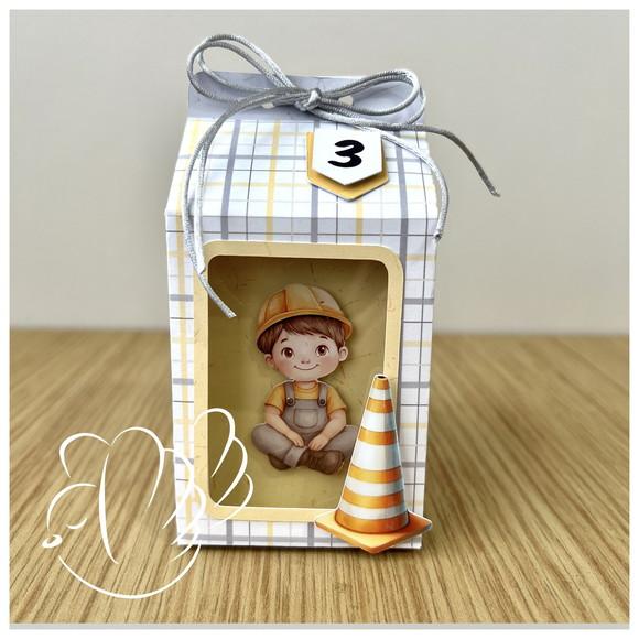 Personalizados - Caixinhas -construção Aquarela- 10 Itens
