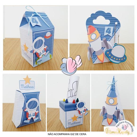 Personalizados-caixinhas - Astronauta - 10 Itens