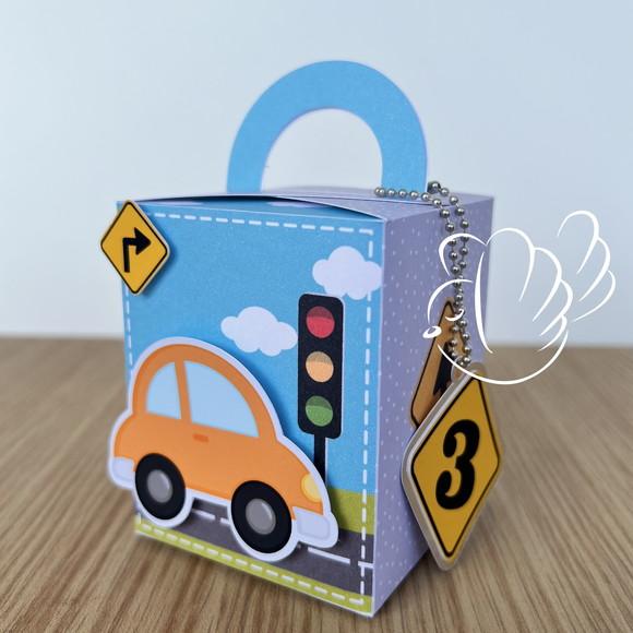 Personalizados-caixinhas - Carrinhos Coloridos - 10 Itens