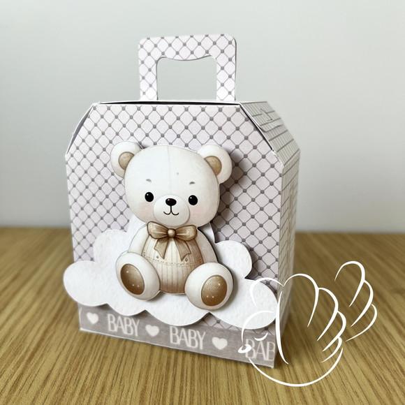 Personalizados-caixinhas - Chá de Bebê Ursinho - 10 Itens