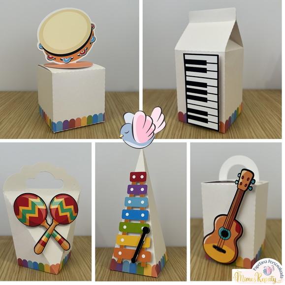 Personalizados-caixinhas - Instrumentos Musicais - 10 Itens