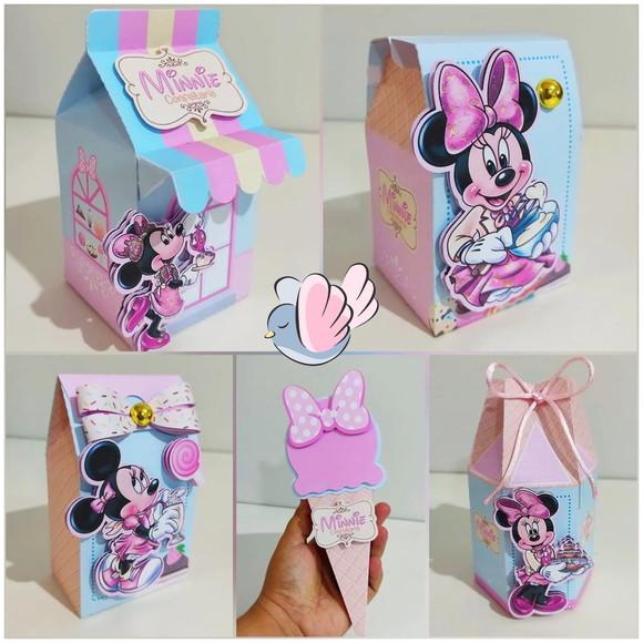 Personalizados-caixinhas - Minnie Confeiteira - 10 Itens