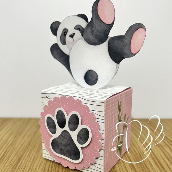 Personalizados-caixinhas - Panda Aquarela Luxo - 10 Itens