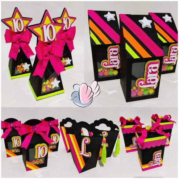 Personalizados-caixinhas - Neon - 10 Itens