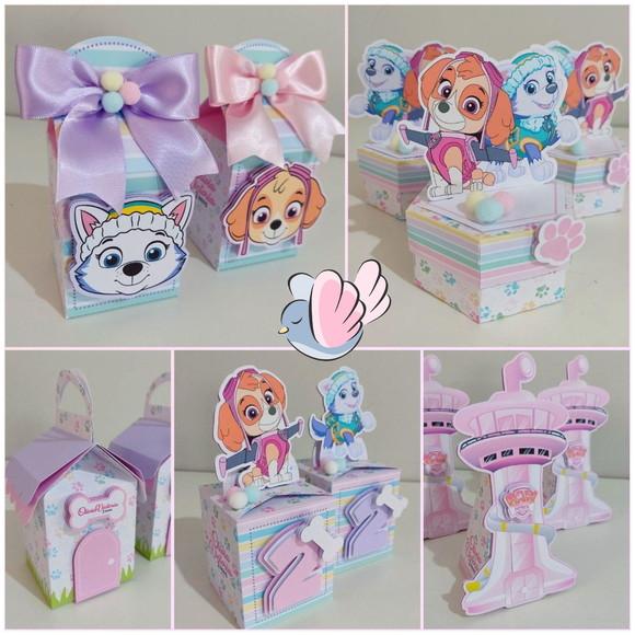 Personalizados-caixinhas - Patrulha Canina Menina - 10 Itens