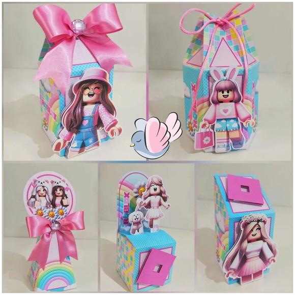 Personalizados-caixinhas - Roblox Menina - 10 Itens
