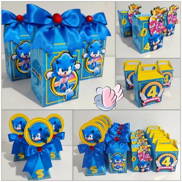Personalizados-caixinhas - Sonic - 10 Itens