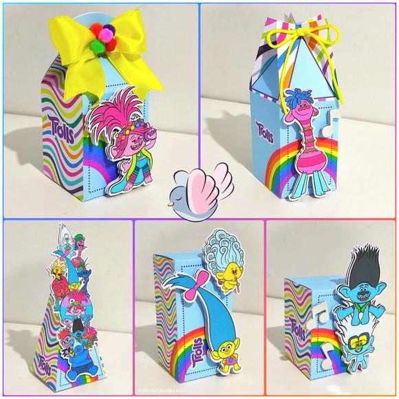 Personalizados-caixinhas - Trolls - 10 Itens