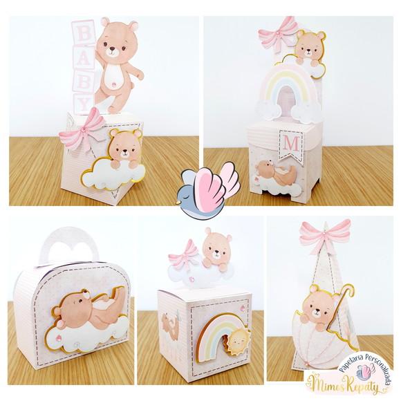 Personalizados-caixinhas - Ursinho Raio de Sol - 10 Itens