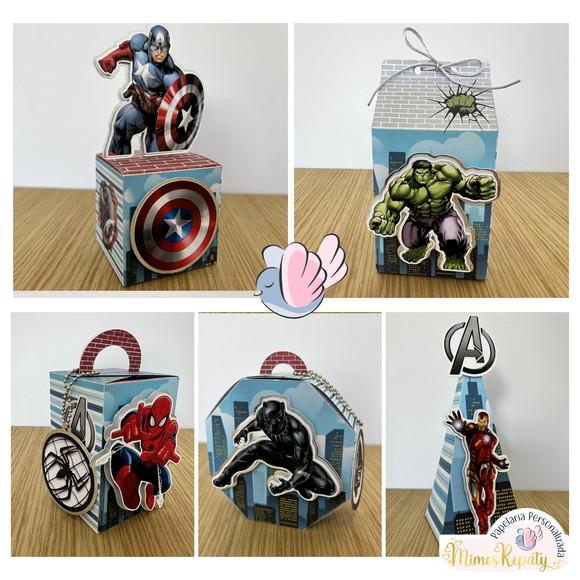 Personalizados-caixinhas - Vingadores - 10 Itens
