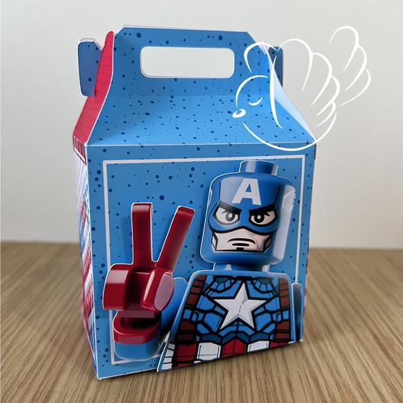 Personalizados-caixinhas- Capitão America Lego- 10 Itens