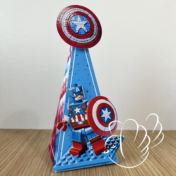 Personalizados-caixinhas- Capitão America Lego- 10 Itens