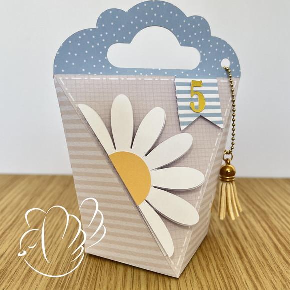 Personalizados-caixinhas- Margarida Azul - 10 Itens