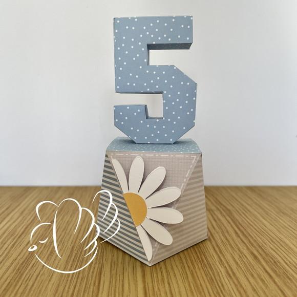 Personalizados-caixinhas- Margarida Azul - 10 Itens