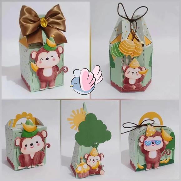 Personalizados-caixinhas- Macaquinho - 10 Itens