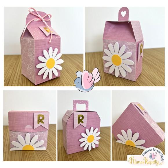 Personalizados-caixinhas- Margarida Rosa - 10 Itens