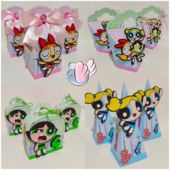 Personalizados-caixinhas- Meninas Super Poderosas - 10 Itens