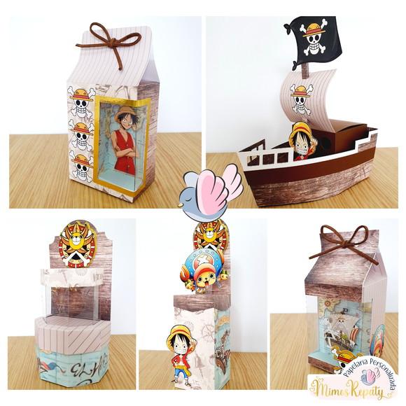Personalizados-caixinhas- One Piece Super Luxo - 10 Itens