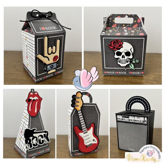 Personalizados-caixinhas- Rock - 10 Itens