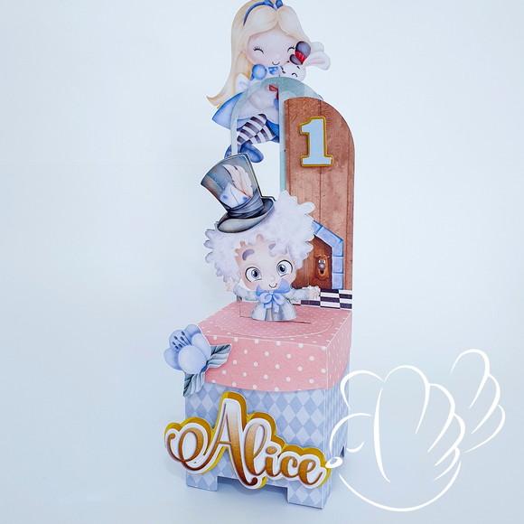 Personalizados-caixinhas-alice Aquarela - 10 Itens