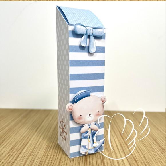 Personalizados-caixinhas- Urso Marinheiro Aquarela- 10 Itens