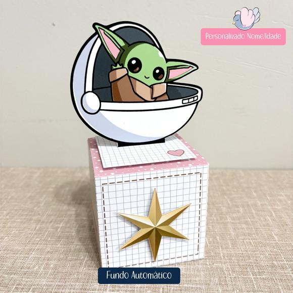 Personalizados-caixinhas-baby Yoda Menina - 10 Itens