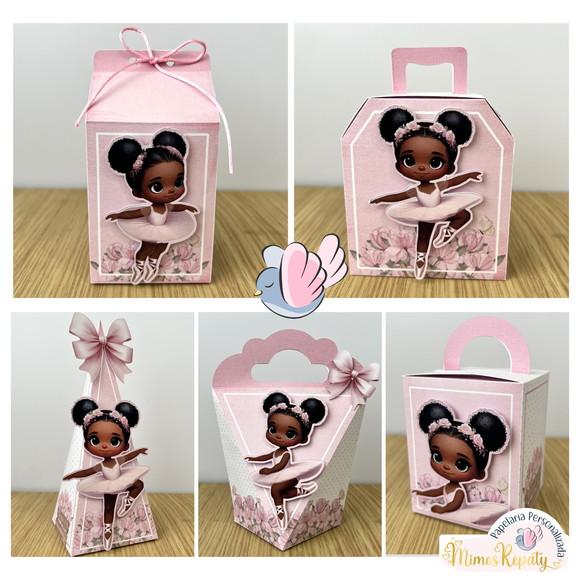 Personalizados-caixinhas-bailarina Negra - 10 Itens