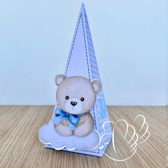 Personalizados-caixinhas-cha de Bebê Ursinho Azul - 10 Itens