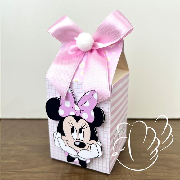 Personalizados-caixinhas-minnie Rosa Margaridas - 10 Itens