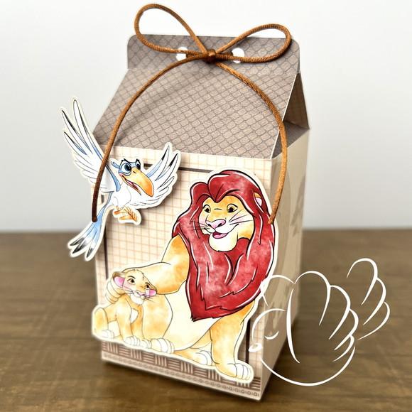 Personalizados-caixinhas-rei Leão Aquarela - 10 Itens
