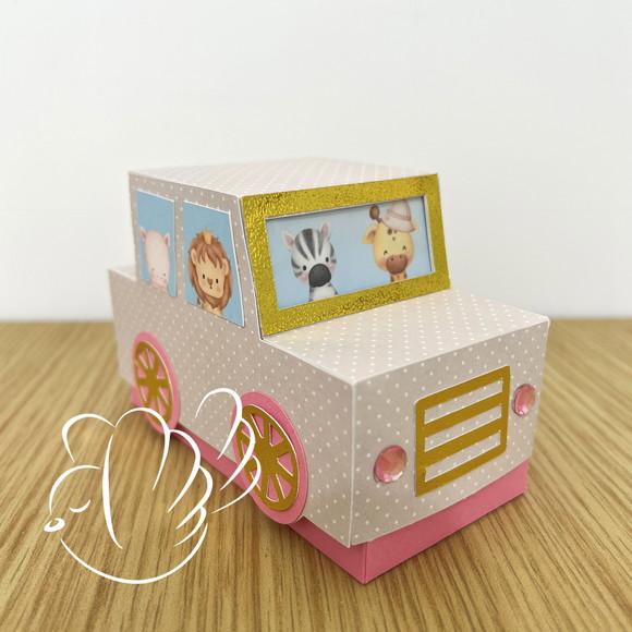 Personalizados-caixinhas-safari Rosa -10 Itens