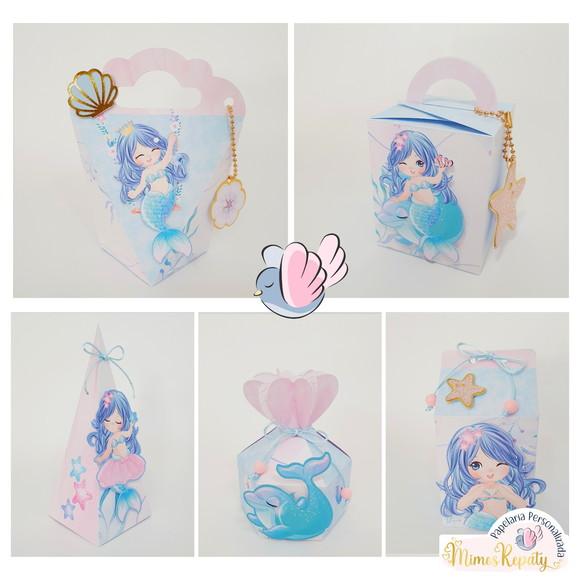 Personalizados-caixinhas-sereia - 10 Itens