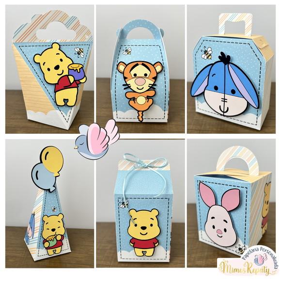 Personalizados-caixinhas-ursinho Pooh - 30 Itens