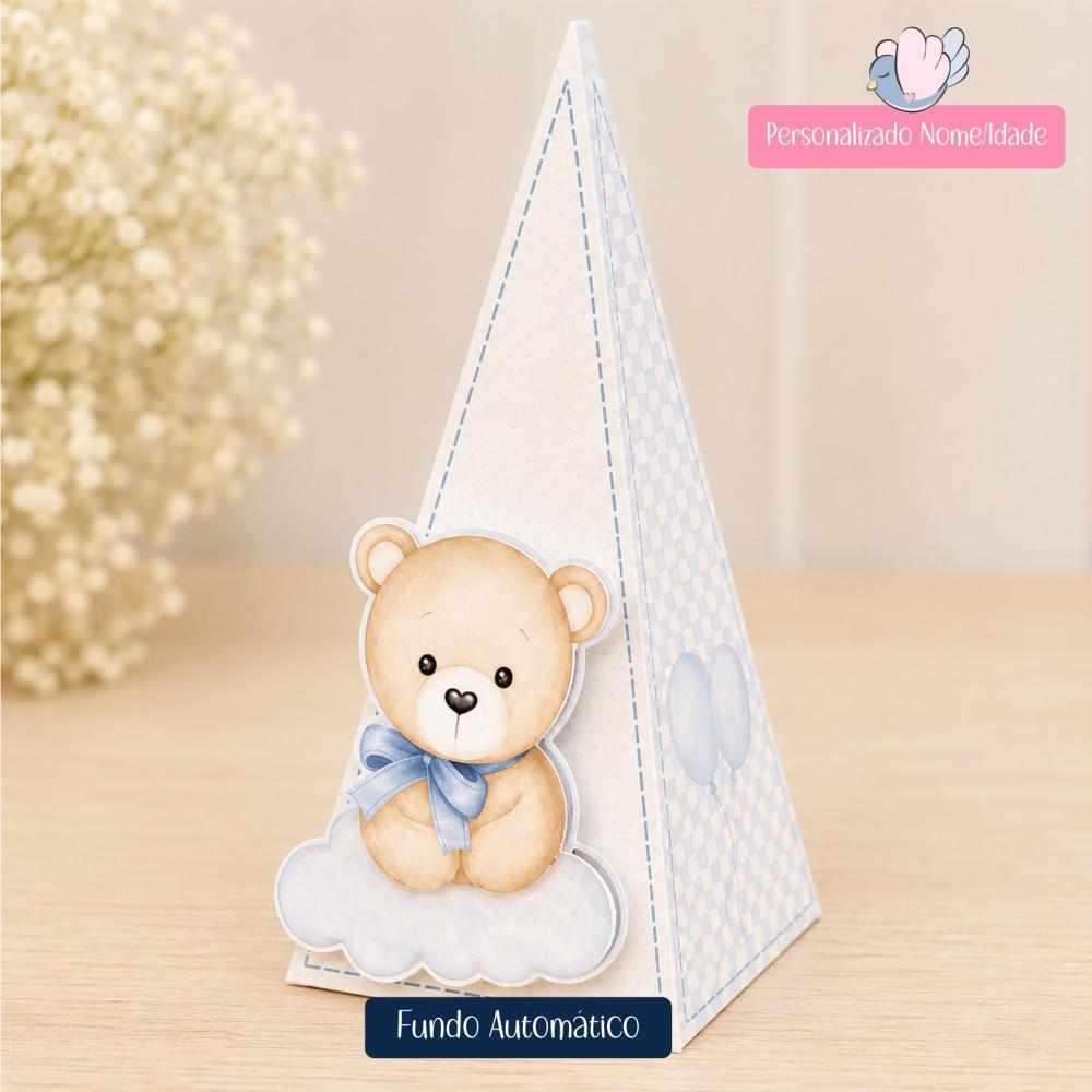 Personalizados-caixinhas-cha de Bebê Ursinho Azul - 10 Itens