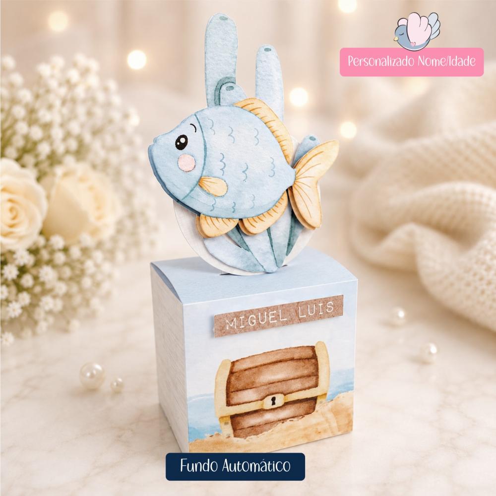 Personalizados-caixinhas-fundo do Mar - 10 Itens
