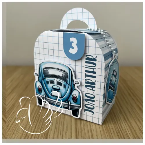 Kit Festa - Personalizado - Fusca Azul
