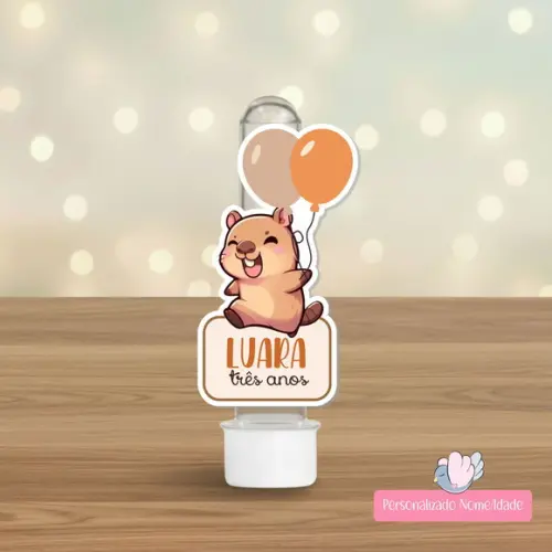 20 Apliques para Tubetes Personalizados - Capivara
