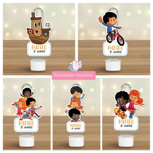 30 Apliques para Tubetes Personalizados - 3 Palavrinhas