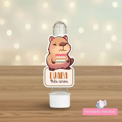 30 Apliques para Tubetes Personalizados - Capivara
