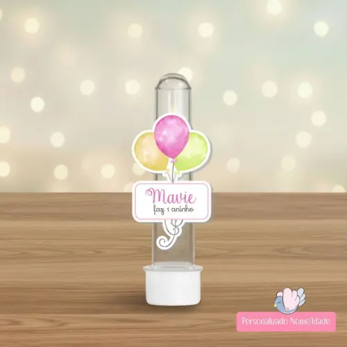 50 Apliques para Tubetes Personalizados - Arca de Noé Menina