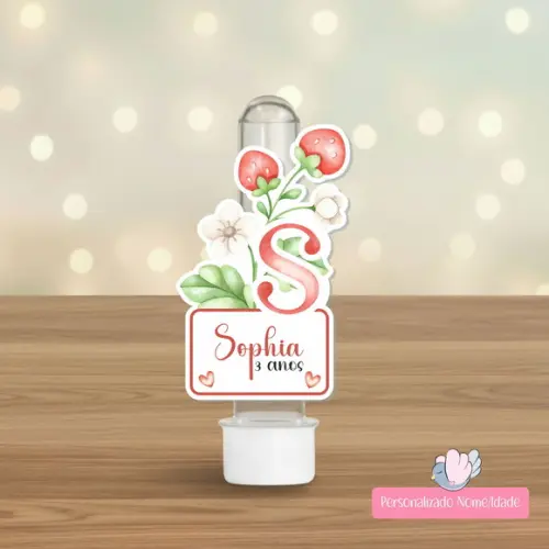 50 Apliques para Tubetes Personalizados - Moranguinho