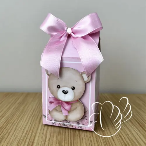 Kit Festa - Ché de Bebe Ursinha Rosa - 10 Itens
