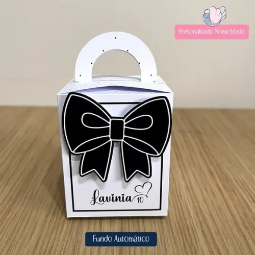 Personalizados - Caixinha - Laço Preto - 40 Itens