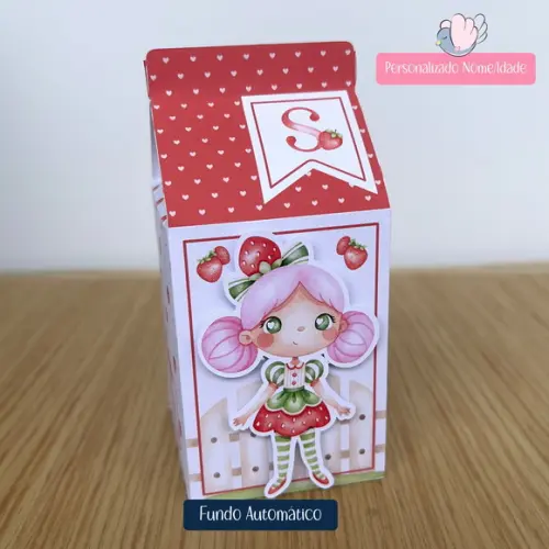 Personalizados - Caixinha - Menina Moranguinho - 30 Itens