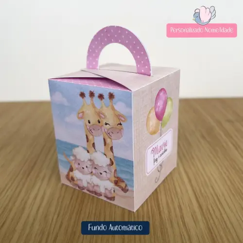 Personalizados - Caixinhas - Arca de Noé Menina - 10 Itens