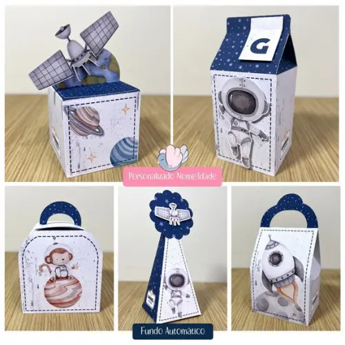 Personalizados - Caixinhas - Astronauta - 15 Itens