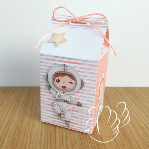 Personalizados - Caixinhas - Astronauta Menina - 10 Itens