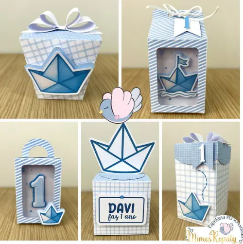 Personalizados - Caixinhas - Barquinho Origami - 10 Itens